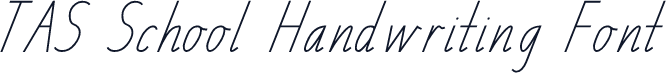 TAS School Handwriting Font