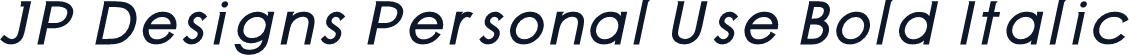 JP Designs Personal Use Bold Italic