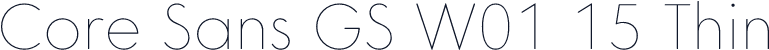 Core Sans GS W01 15 Thin