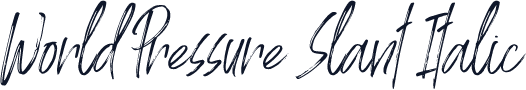 World Pressure Slant Italic