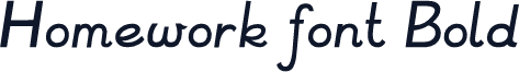 Homework font Bold