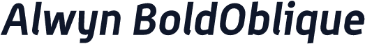 Alwyn BoldOblique