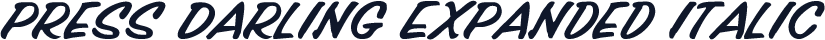 Press Darling Expanded Italic