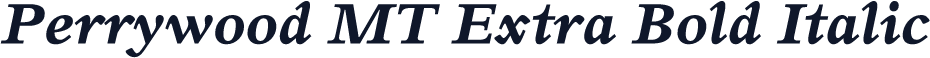 Perrywood MT Extra Bold Italic