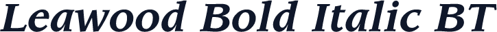 Leawood Bold Italic BT