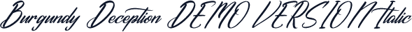 Burgundy Deception DEMO VERSION Italic