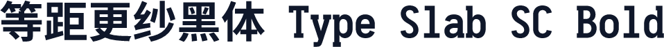 等距更纱黑体 Type Slab SC Bold