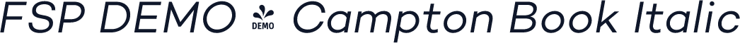FSP DEMO - Campton Book Italic