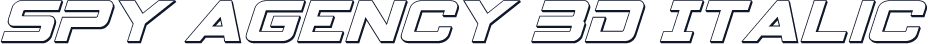Spy Agency 3D Italic