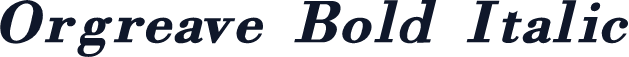 Orgreave Bold Italic
