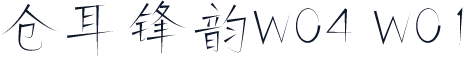 仓耳锋韵W04 W01
