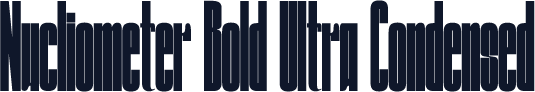 Nucliometer Bold Ultra Condensed