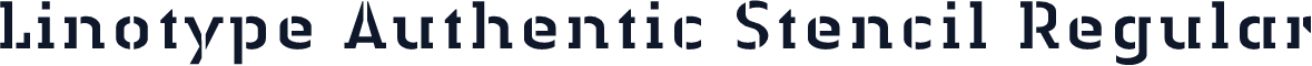 Linotype Authentic Stencil Regular