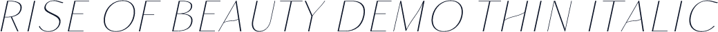 Rise of Beauty Demo Thin Italic