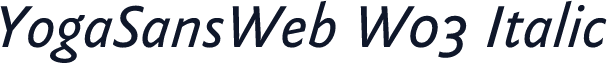 YogaSansWeb W03 Italic