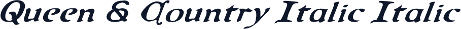Queen & Country Italic Italic