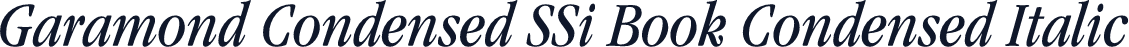 Garamond Condensed SSi Book Condensed Italic