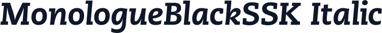 MonologueBlackSSK Italic