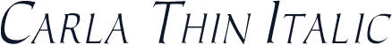 Carla Thin Italic