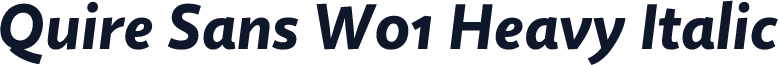 Quire Sans W01 Heavy Italic