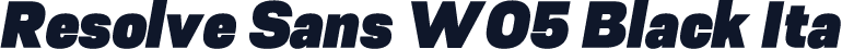 Resolve Sans W05 Black Ita