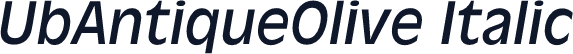 UbAntiqueOlive Italic