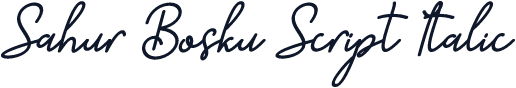 Sahur Bosku Script Italic