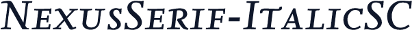 NexusSerif-ItalicSC