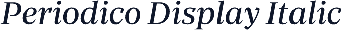 Periodico Display Italic