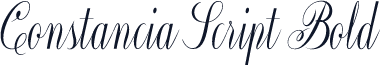 Constancia Script Bold