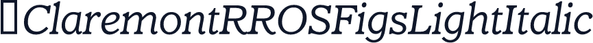 ☞ClaremontRROSFigsLightItalic