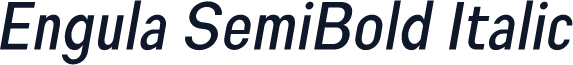Engula SemiBold Italic