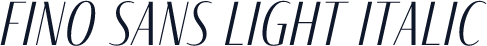 Fino Sans Light Italic