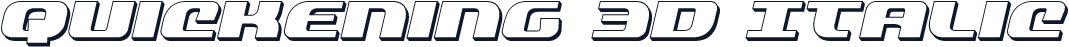 Quickening 3D Italic