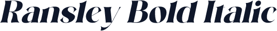 Ransley Bold Italic
