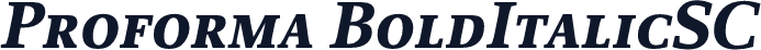 Proforma BoldItalicSC
