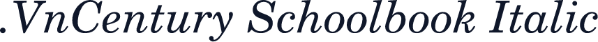 .VnCentury Schoolbook Italic