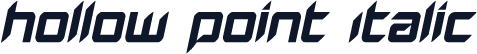 Hollow Point Italic