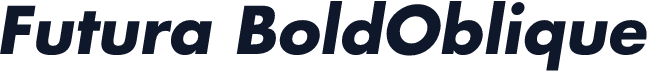 Futura BoldOblique