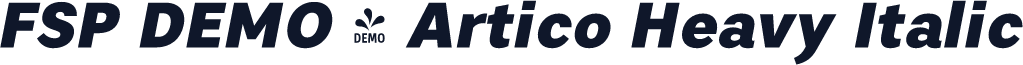 FSP DEMO - Artico Heavy Italic