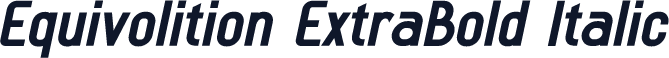 Equivolition ExtraBold Italic