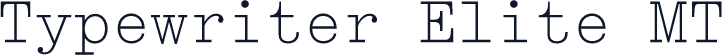 Typewriter Elite MT