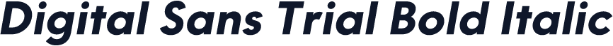 Digital Sans Trial Bold Italic