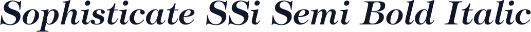 Sophisticate SSi Semi Bold Italic