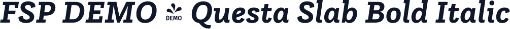 FSP DEMO - Questa Slab Bold Italic