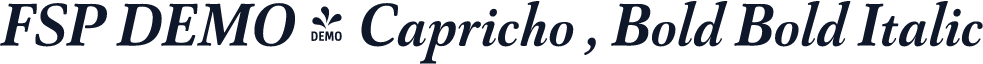 FSP DEMO - Capricho , Bold Bold Italic
