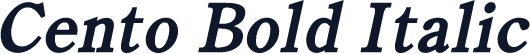Cento Bold Italic