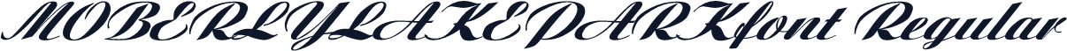 MOBERLYLAKEPARKfont Regular