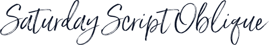 Saturday Script Oblique