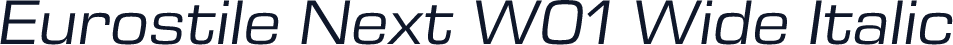 Eurostile Next W01 Wide Italic
